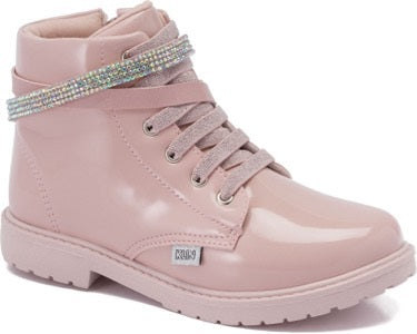 Bota Rosa Caramelo Estilo Rock Kids