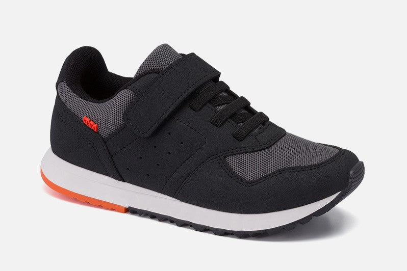 Tenis de Caminata Negro - Grafito con Velcro