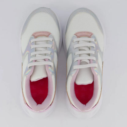 Tenis Freedom Kids - Blanco - Plata Holografico