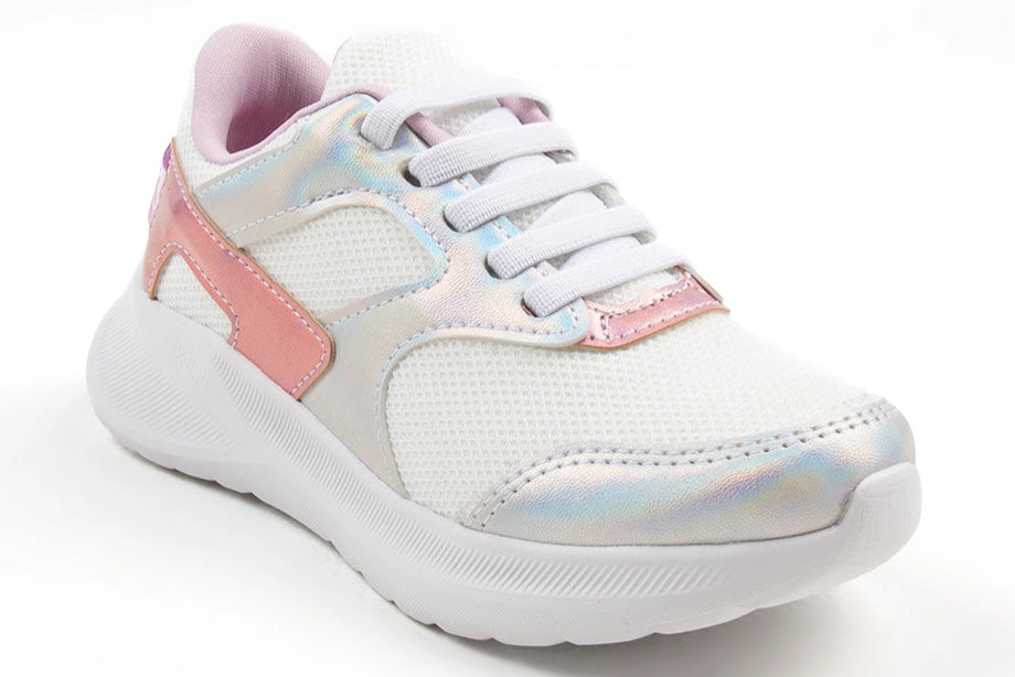 Tenis Freedom Kids - Blanco - Plata Holografico