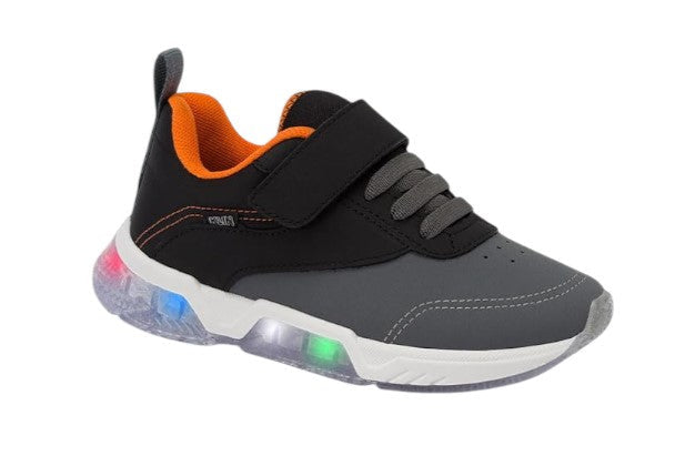 Tenis - Grafito - Negro - Naranja con Luces