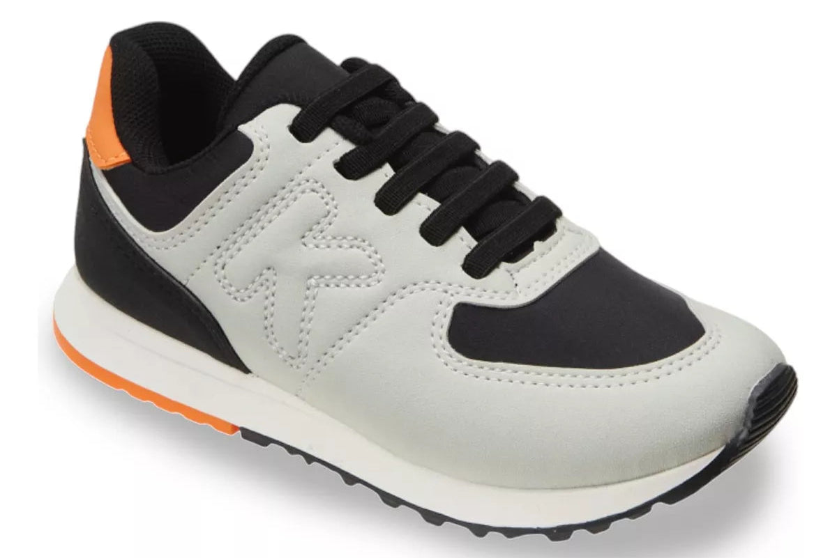 Tenis de Caminata Hielo - Negro - Naranja